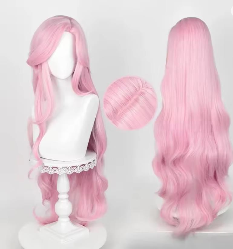 Cosplay Anime Pink Hair - Anime Fluttershy Wigs Long Wavy Pink