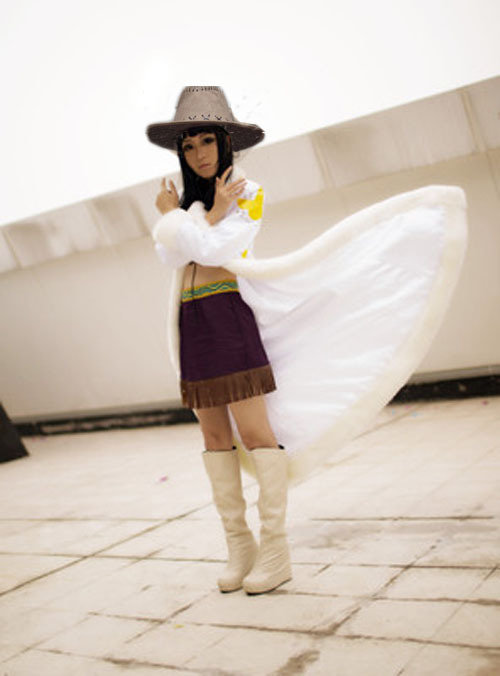 Anime Cosplay Nico Robin - Nico Robin Cosplay Costume With Hat