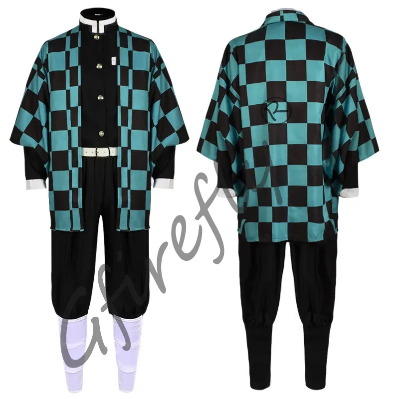 Kamado Tanjirou Cosplay Costum - Anime Cosplay Katana ulasan dan harga