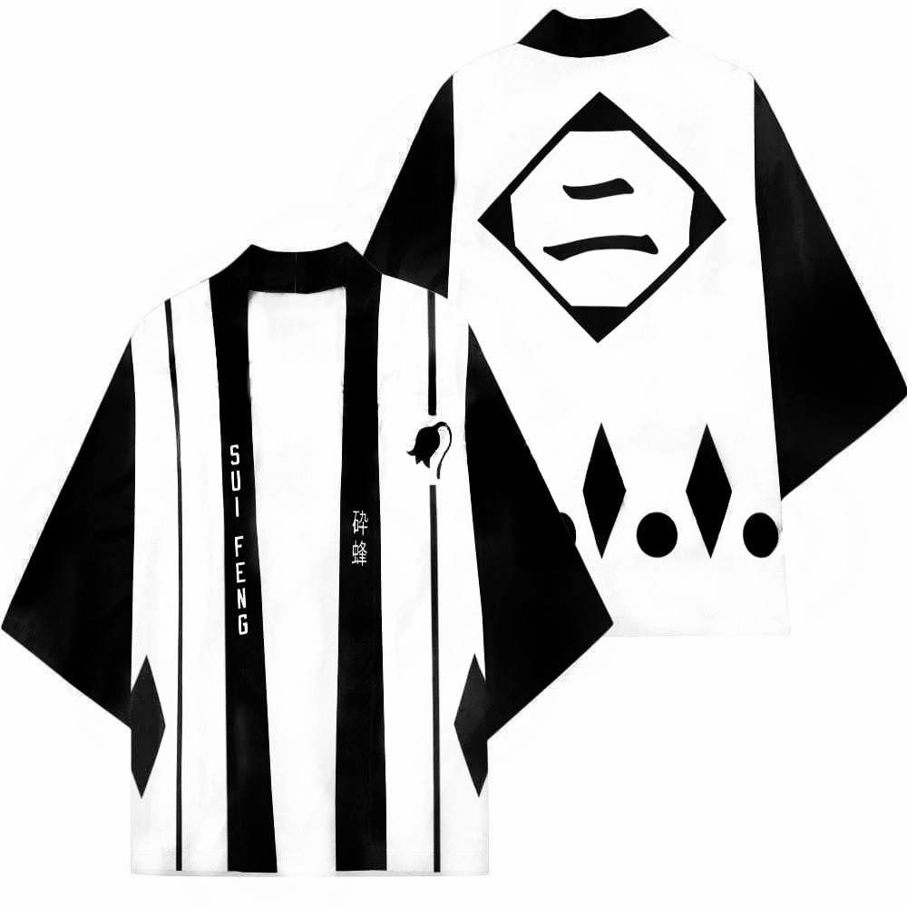 Print Japanese Harajuku Kimono - Bleach Captain Coat ulasan dan harga