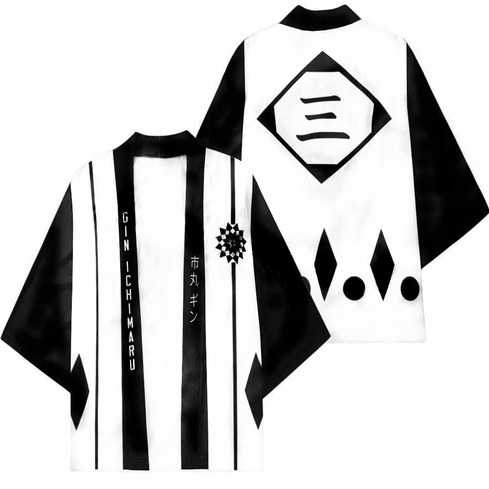 Print Japanese Harajuku Kimono - Bleach Captain Coat ulasan dan harga