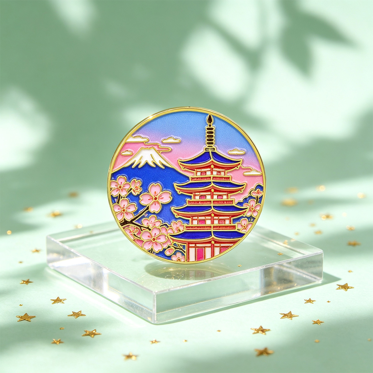Japanese Cherry Blossom Enamel - Anime Cosplay Easy ulasan dan harga