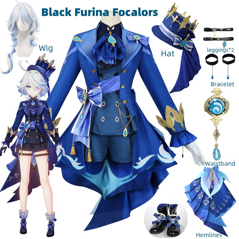 Furina Cosplay Costume Wig Hai - Violet Evergarden Dress ulasan dan harga