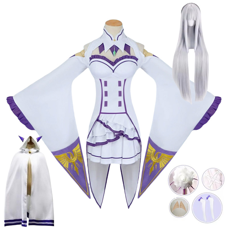 Emilia Cosplay Re Life in a di - Anime Cosplay Live ulasan dan harga
