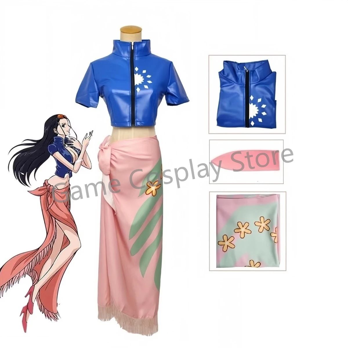 Nico Robin Cosplay Costume Dre - Anime Cosplay Nico Robin ulasan dan harga