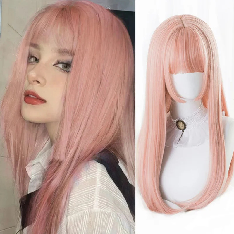 2026 Houyan synthetic long str - Cosplay Anime Pink Hair ulasan dan harga