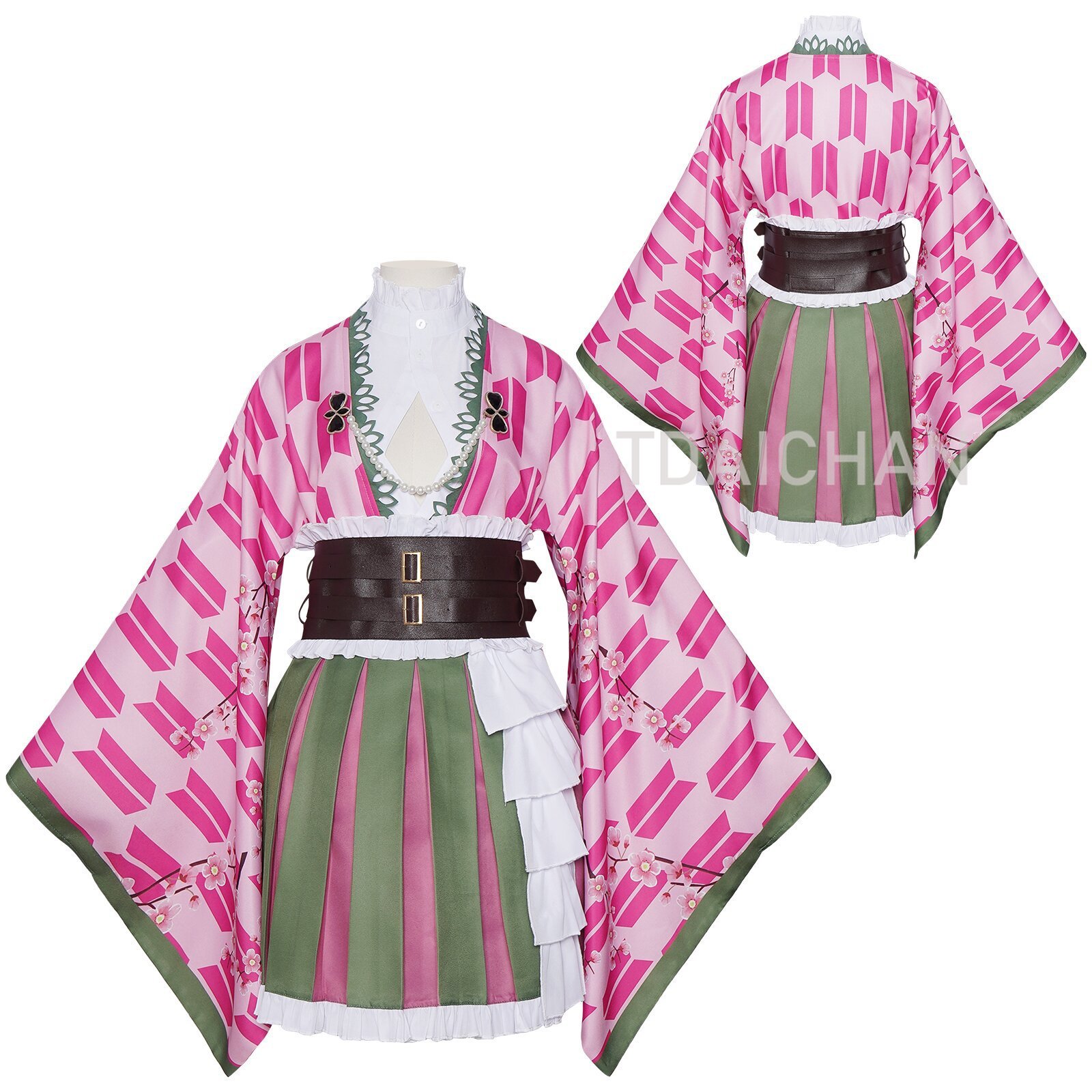Anime Kanroji Mitsuri Cosplay  - Cosplay Anime Pink Hair ulasan dan harga
