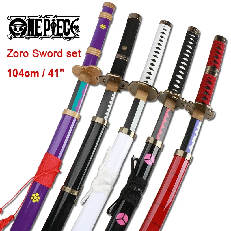 2026 3-pcs Roronoa Zoro Swords - Anime Cosplay Katana ulasan dan harga