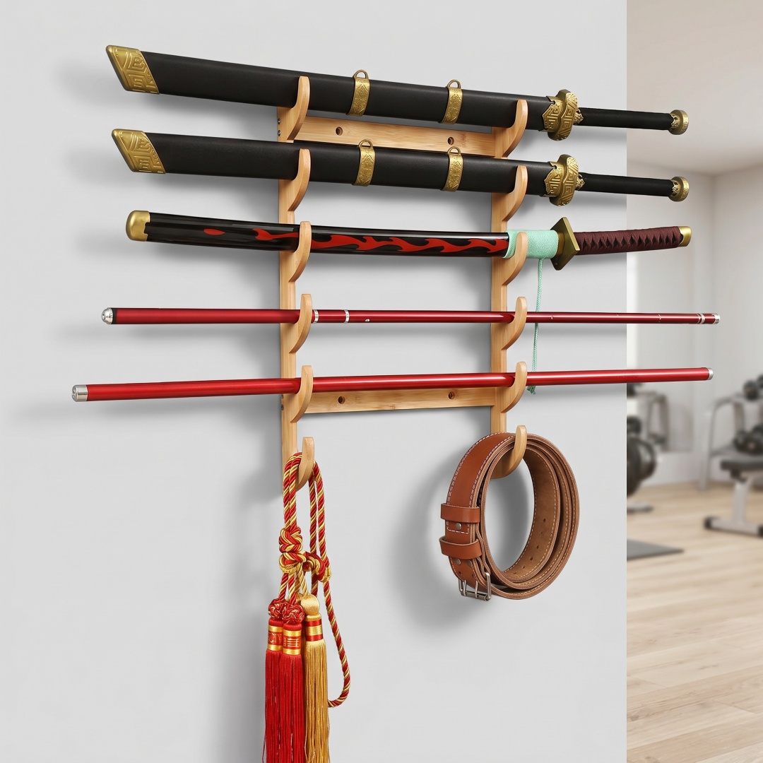 8-Layers Wall Sword Storage Sh - Anime Cosplay Katana ulasan dan harga