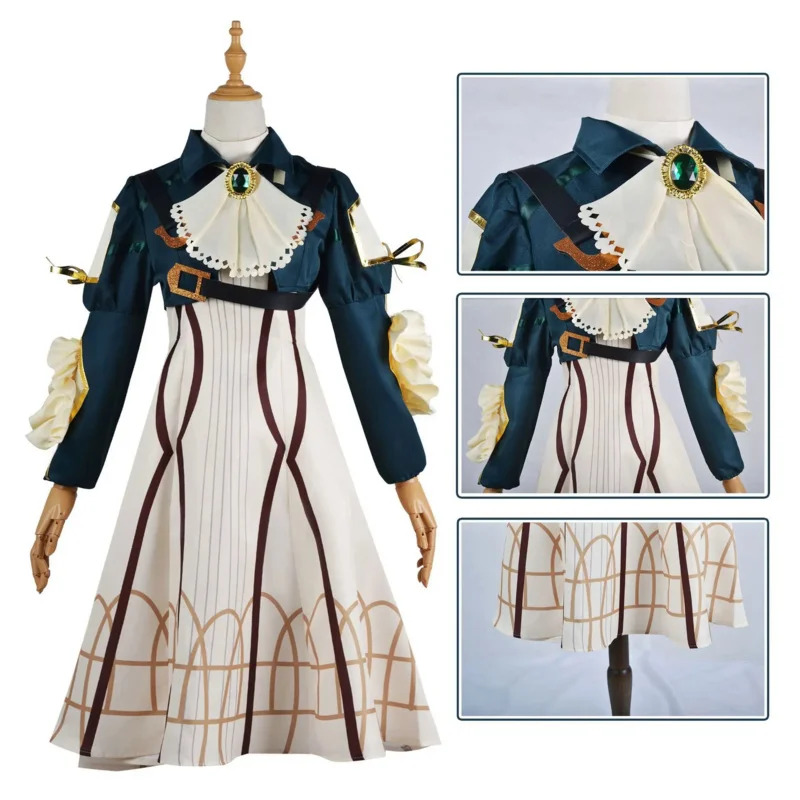 Anime Cosplay Violet Evergarde - Violet Evergarden Dress ulasan dan harga