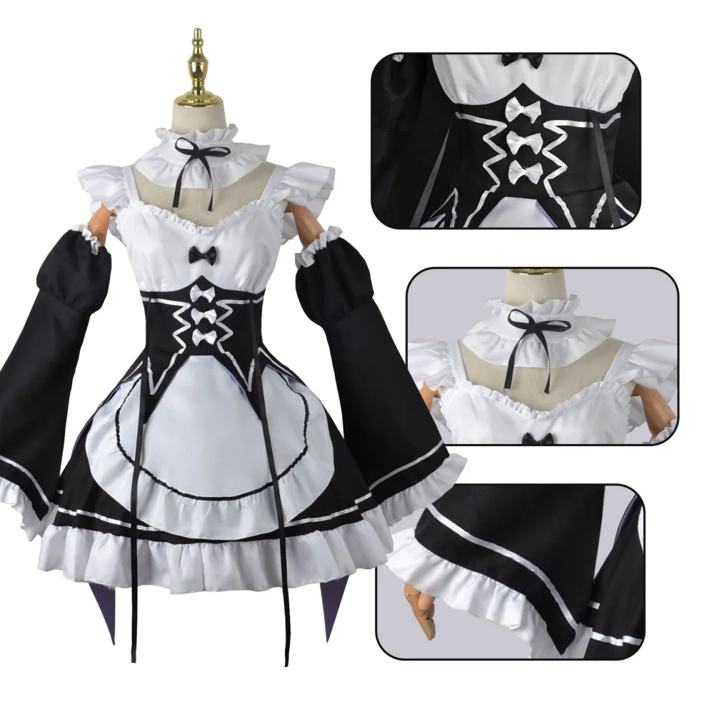 Anime Ram Rem Maid Cosplay Re  - Anime Cosplay Live ulasan dan harga