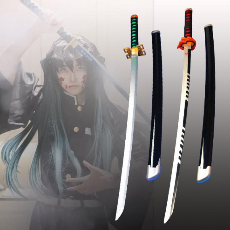 41in/104cm Demon Slayer Katana - Anime Cosplay Katana ulasan dan harga