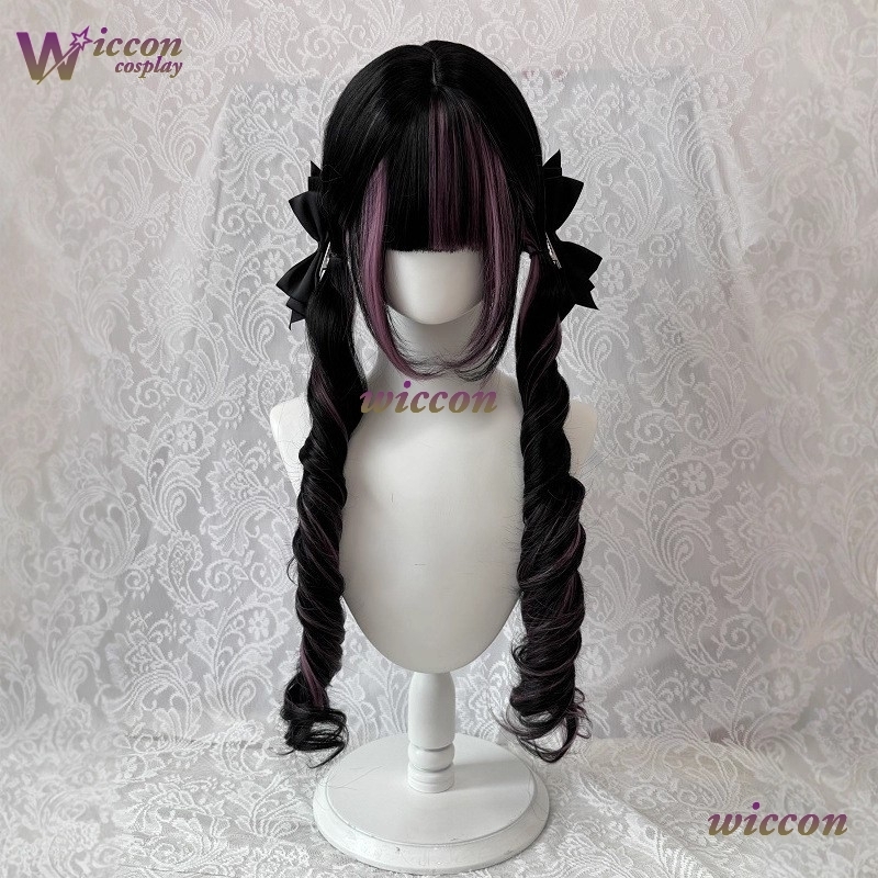 Comic ‌Black Wig with Pink Cos - Cosplay Anime Pink Hair ulasan dan harga