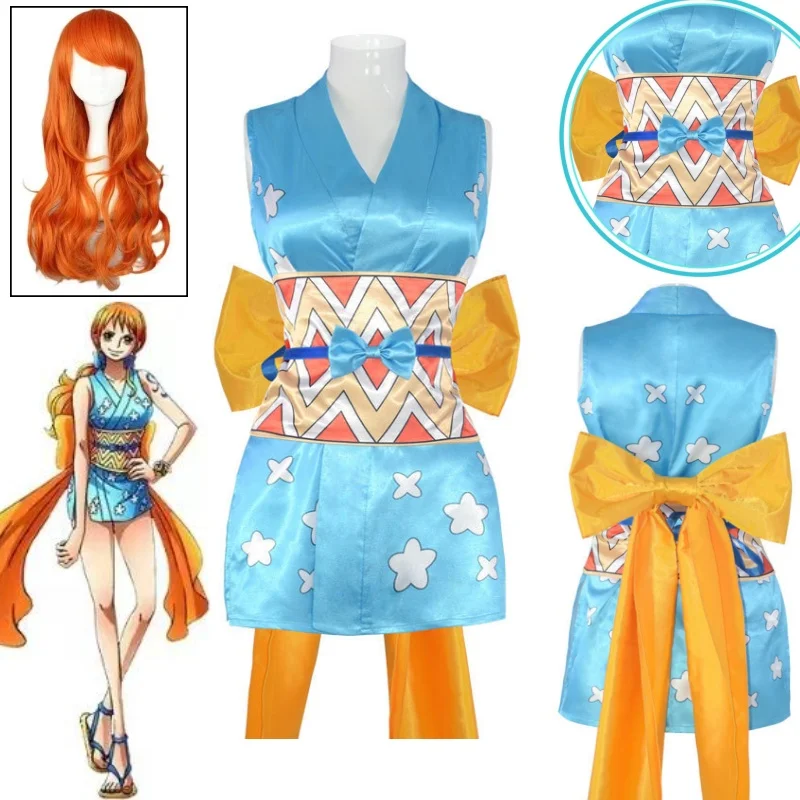 Nami Cosplay Costumes Wig Japa - Anime Cosplay One Piece ulasan dan harga