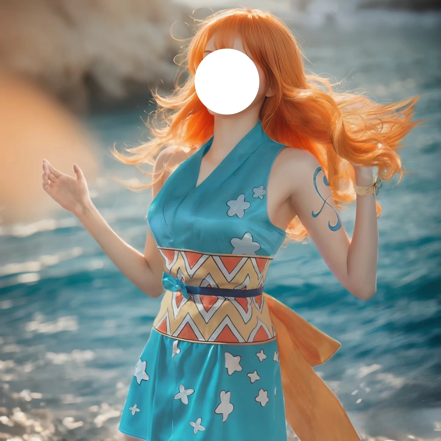 Nami Cosplay Costumes Wig Japa - Anime Cosplay One Piece ulasan dan harga